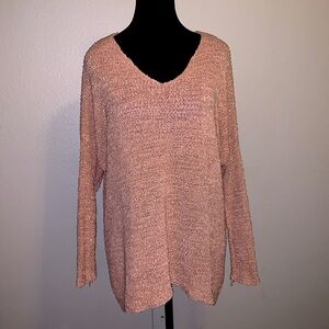 Mauve thin knit long sweater M/L
